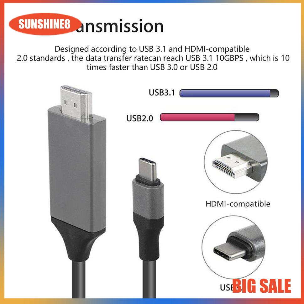 【SUN】For Samsung Galaxy Note 8 9 S10+ Plus Type-C USB-C To HDMI-Compatible HDTV