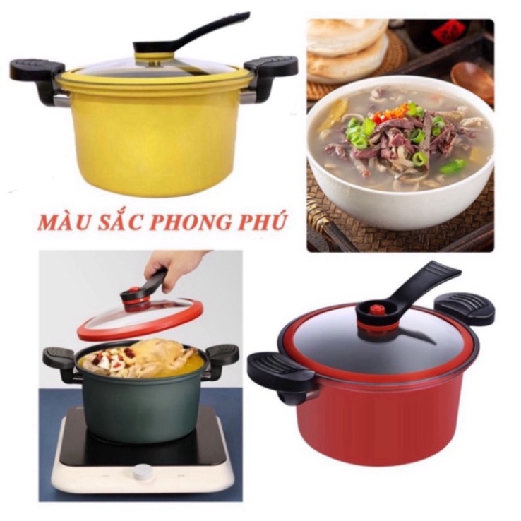 NỒI ÁP SUẤT ĐA NĂNG Nồi Áp Suất Bí Ngô 6L Thông Minh, Nồi Hầm 4in1 Đa Năng, Hầm Gà, Cháo  helenstore68