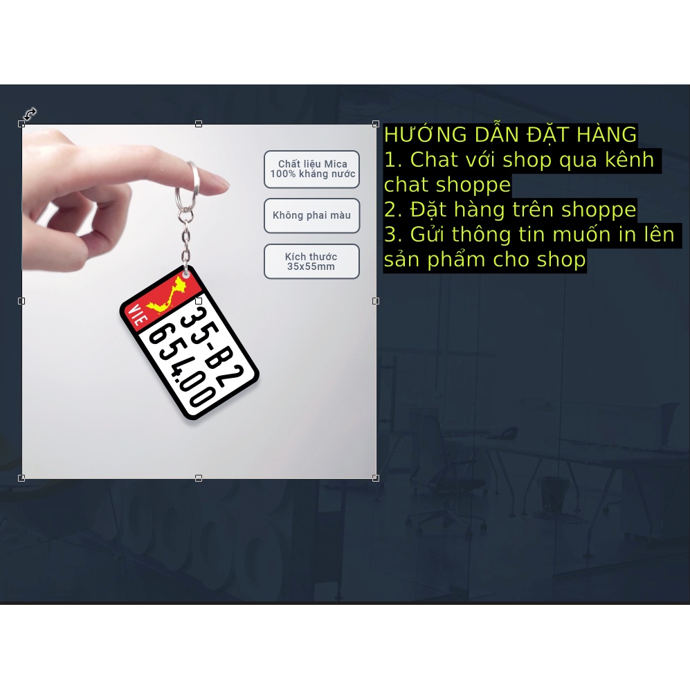 Móc chìa khóa in biển số xe cá nhân theo yêu cầu - Phụ kiện treo balo và túi xách độc đáo, nhiều mẫu mã