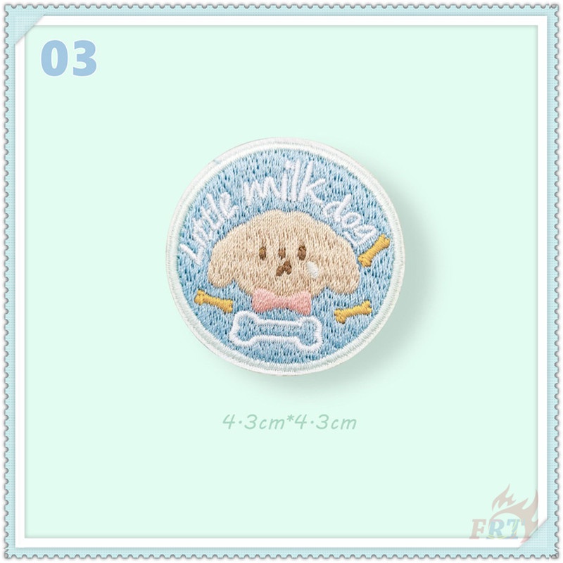 ☸ Nhãn Dán Tự Dính Hình Cô Gái Hoạt Hình - Trà Sữa / Mèo / Thỏ / Chó / Dấu Chân / Khinh Khí Cầu ☸ 1 Miếng Dán Ủi Trang Trí Quần Áo Hình Ngộ Nghĩnh