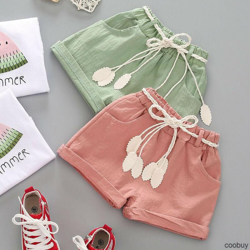 Set Áo Thun Tay Ngắn &amp; Quần Short Cho Bé Gái