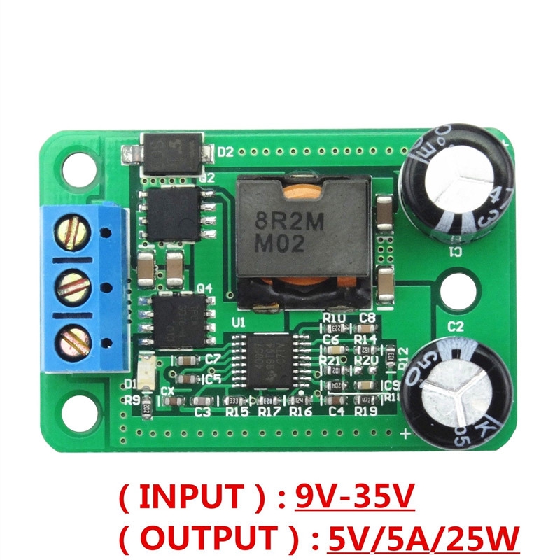 Mô đun hạ áp DC-DC 24V 12V 9V sang 5V 5A 25W MF chuyên dụng