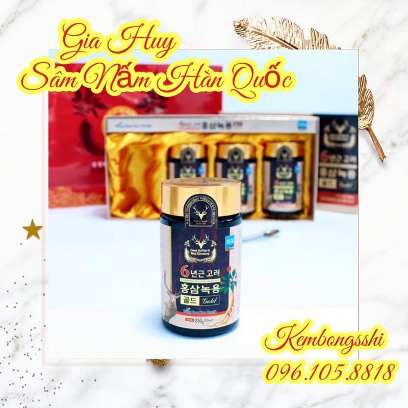 [SỈ TẬN GỐC ] Cao Hồng Sâm Nhung Hươu KANGHWA Hàn Quốc, Hộp 4 Lọ x 250gr