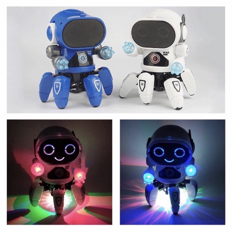 Đồ Chơi RoBot 06 Chân Robot Đồ Chơi Heo Dj Biết Nhún Nhảy, Nhạc vs Kết Hợp Đèn 07 Màu Siêu Cưng!