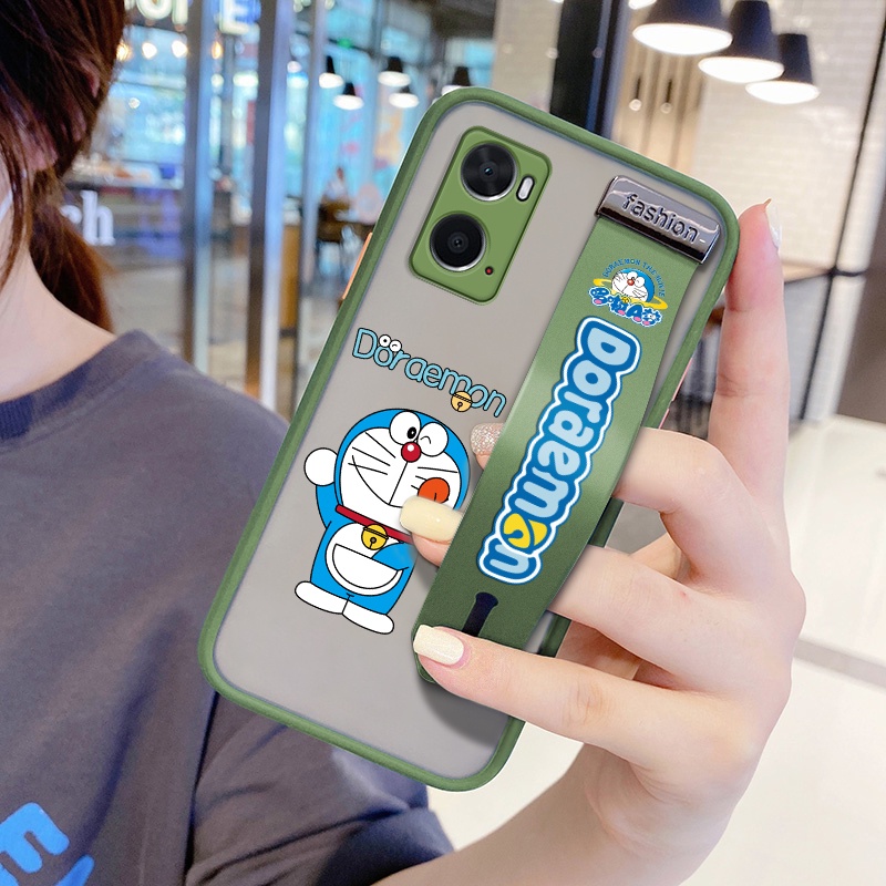 Ốp Điện Thoại In Hình Doraemon Chống Sốc Có Dây Đeo Cho OPPO A76 A36 A96 Reno7 Z 5G Reno7 Pro 5G
