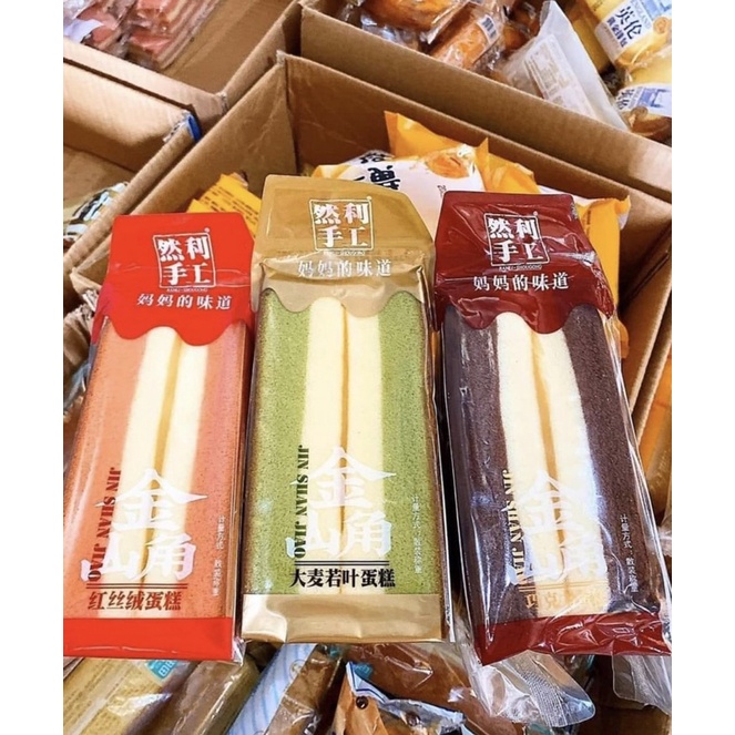 BÔNG LAN TAM GIÁC 3 vị socola-dâu-trà xanh