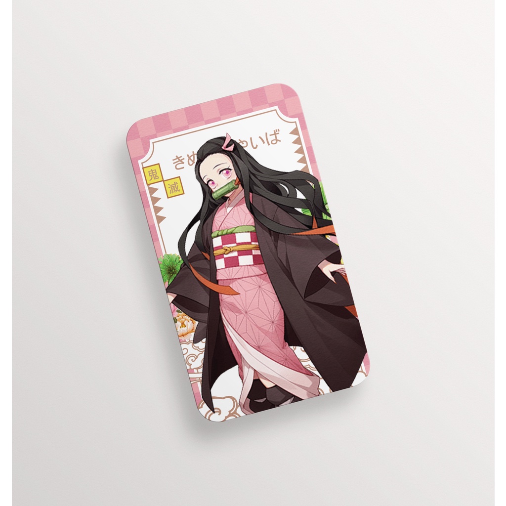 Thẻ Thanh Gươm Diệt Quỷ Bo Góc 9x5.4 Giấy Couche