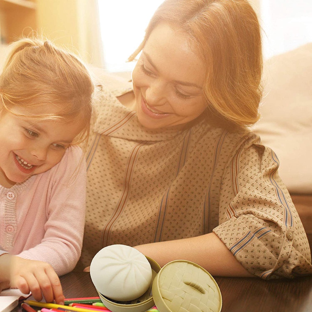 Đồ Chơi Squishy Hình Bánh Bao Giúp Giảm Căng Thẳng