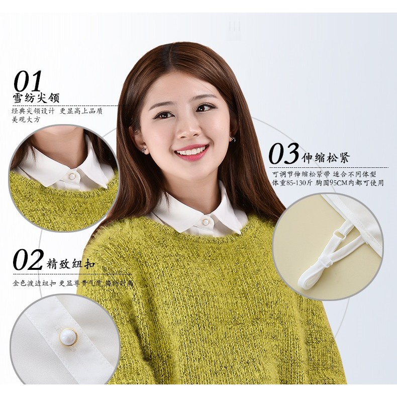 Cổ áo rời Quasar chiffon - Mã CD02