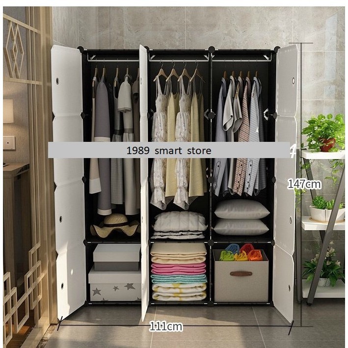 TỦ NHỰA LẮP GHÉP  12 Ô SIZE TO, CAO 1m5 RỘNG 1m1, MỖI Ô SÂU 47CM