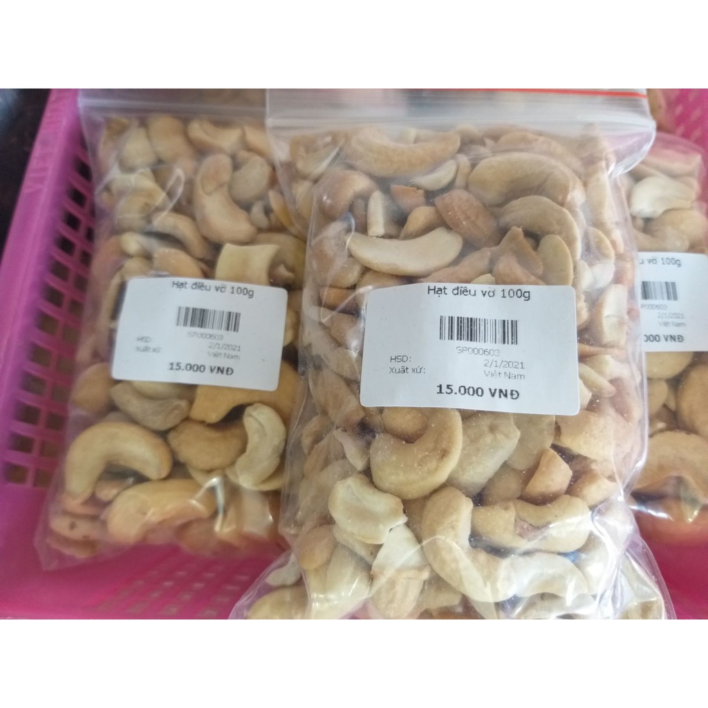 Hạt điều vỡ rang làm bánh gói 500g