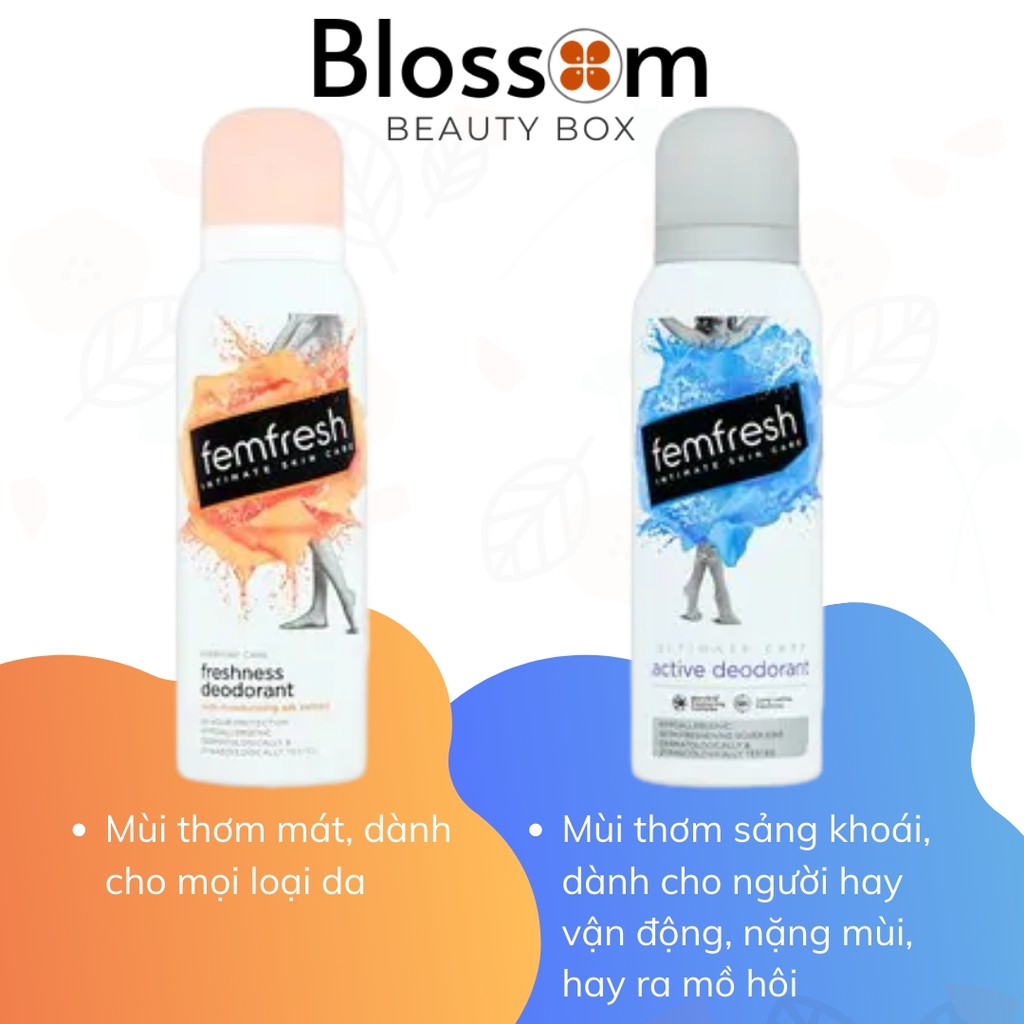 Xịt thơm mát vùng kín cao cấp Femfresh Deodorant Spay 125ml