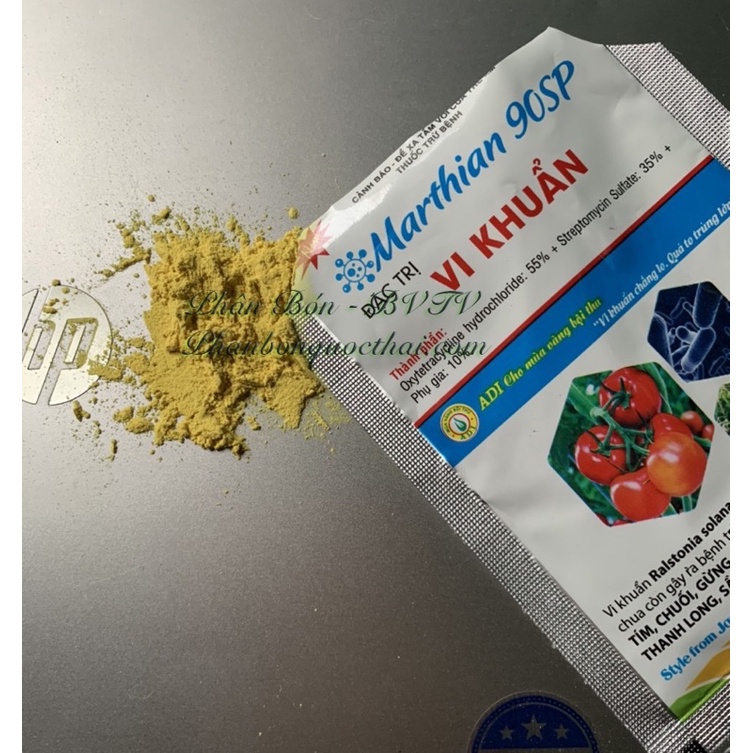 Marthian 90SP - Trị Vi Khuẩn Đã Kháng Thuôc ,Tuyến Trùng Gây Héo Xanh, Thối Thân, Đọt. gói 5gr pha 10l nước