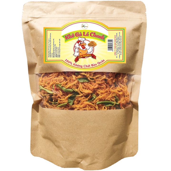 1KG KHÔ GÀ LÁ CHANH LOẠI NGON THƯƠNG HIỆU SK FOOD - 2 TÚI ZIP