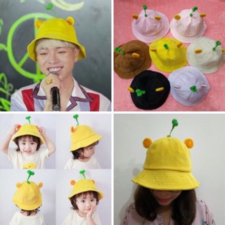SỈ LẺ GIÁ GỐC Mũ Nón Maruko 3D Rộng Vành Nhiều Kiểu Mầm Cây Bucket Hat Ulzzang Kaki Nhung Siêu Cute