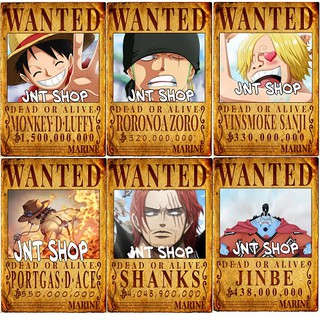Poster Wanted Truy nã One Piece Vua Hải Tặc 51x36cm tỉ lệ vàng 1-1 trong One Piece