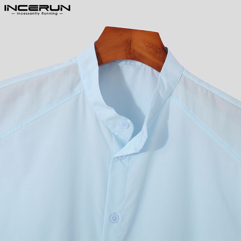 INCERUN Áo Tank Top Sát Nách Màu Sắc Thanh Lịch Cho Nam