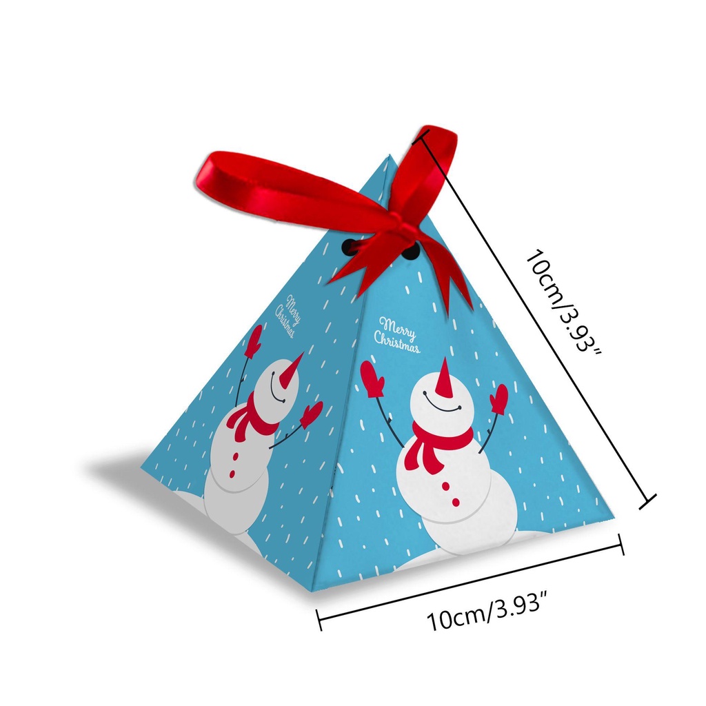 LAKAMIER Bộ 12 Túi Giấy Đựng Quà Giáng Sinh