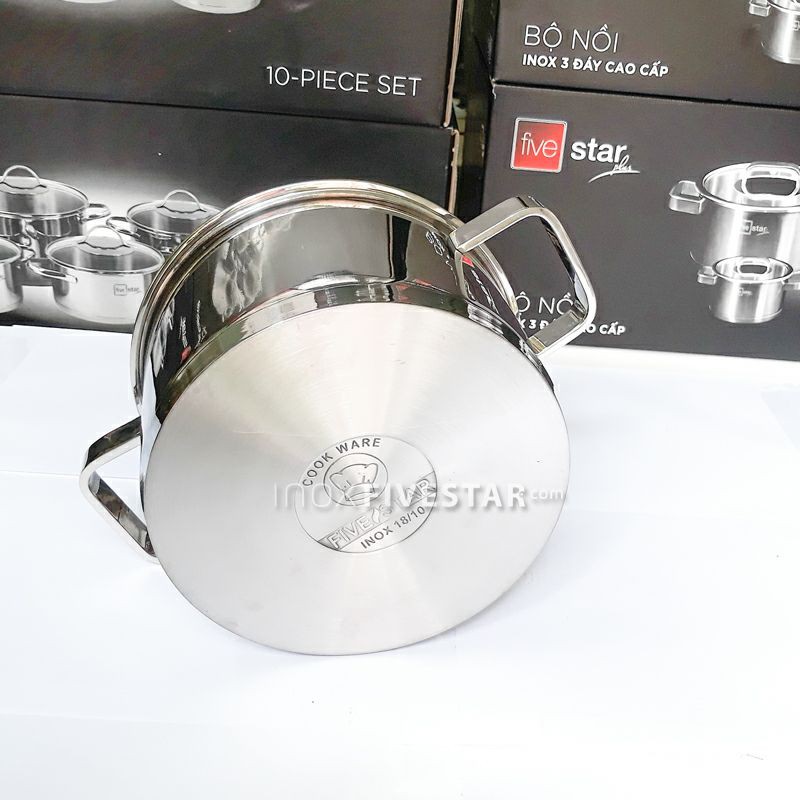 [ BẢO HÀNH 1 NĂM]Nồi inox 304 Fivestar 16-18-20-24cm-đun từ-giữ nhiêt tốt an toàn sức khỏe
