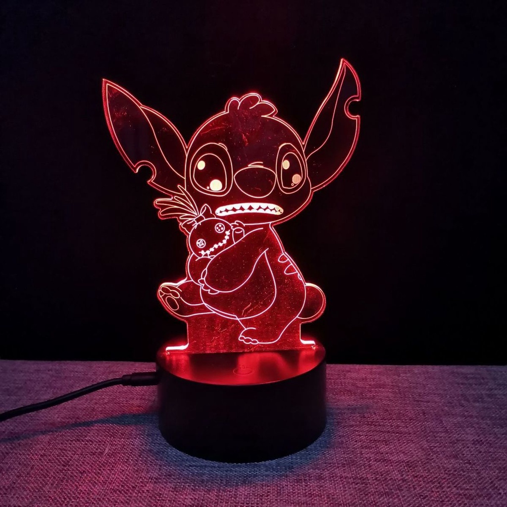 Đèn Ngủ LED Để Bàn Hình Lilo & Stitch Trang Trí Nhà Cửa