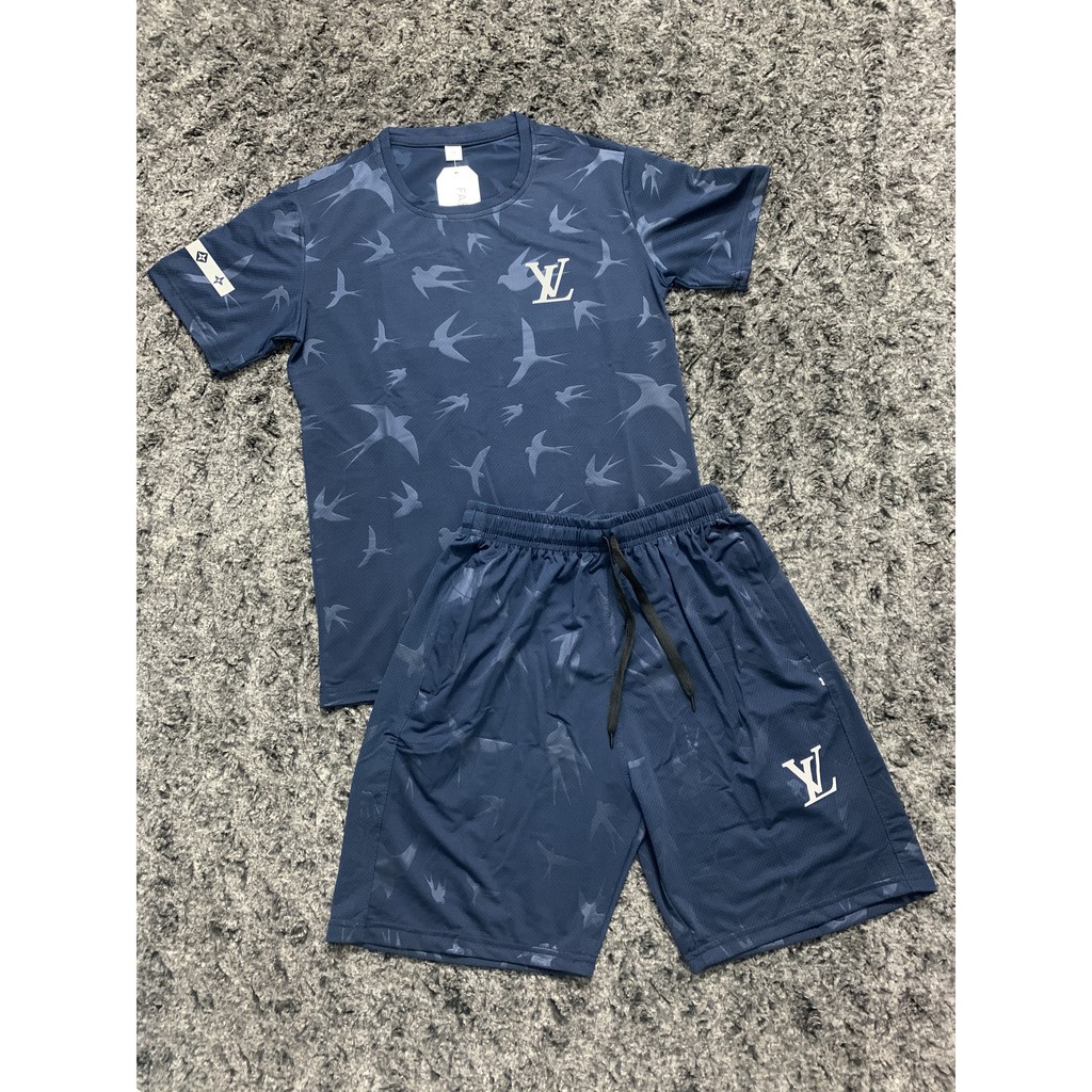 Bộ thể thao nam -Bộ hè nam cọc tay 3d vải thông hơi kim cương lạnh thoáng mát thấm hút mồ hôi thích hợp chơi thể thao | BigBuy360 - bigbuy360.vn