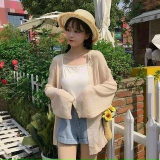 Áo Khoác Len Mỏng Hàn Quốc Cardigan