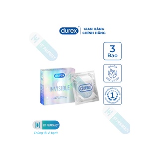 Bao cao su Durex Invisible Extra Thin Extra Sensitive 3 bao