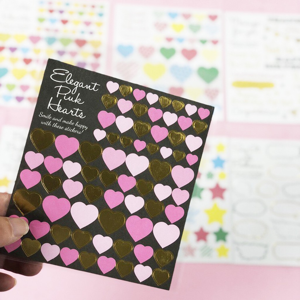 Sticker họa tiết sắc màu dán trang trí sổ tay (SN04)