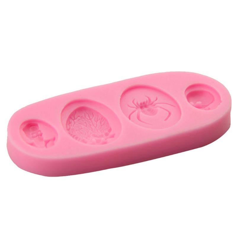 Khuôn silicone làm mặt dây chuyền hình đầu lâu 3D