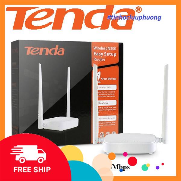 Sale Bộ phát Wifi Tenda N301 Chuẩn AC 300Mbps , Có cổng lan , 2 râu phát Sóng Khỏe Chính Hãng - BẢO HÀNH 24 THÁNG