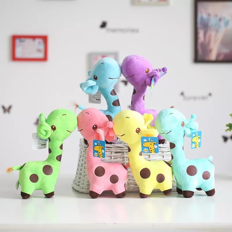 gấu bông Hươu cao cổ 15cm (màu tím)