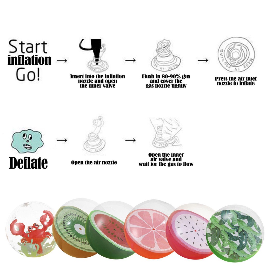 LUOL Bóng Bơm Hơi Đi Biển Cho Người Lớn Và Trẻ Em