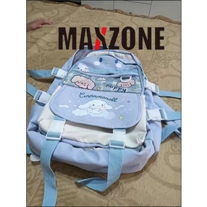 Ba Lô Đi Học Sức Chứa Lớn In Hình Cún Cinnamoroll My Melody Kuromi Purin Anime Dễ Thương Cho Nữ