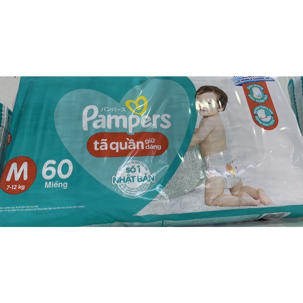 Tã/bỉm quần Jumbo Pampers M60 (7-12 kg)