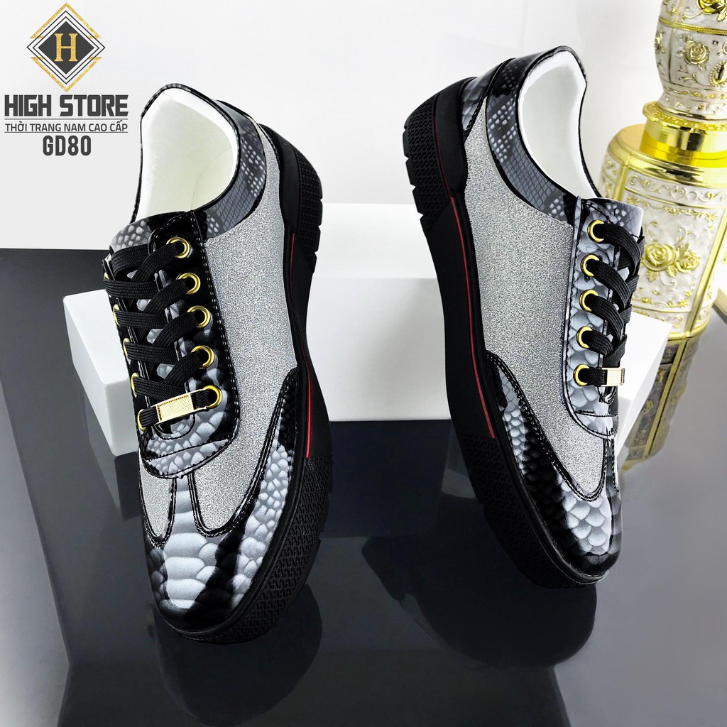 Giày Da Nam Giá Rẻ Giầy Thể Thao Sneaker Nam Kim Tuyến Fullbox GD 80