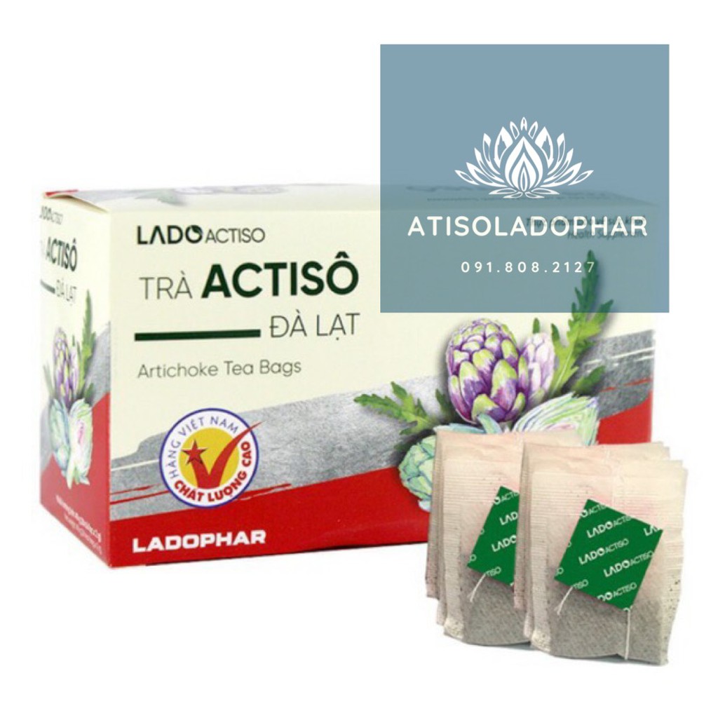 TRÀ ATISO/ ACTISO LADOPHAR HỘP 20 TÚI LỌC  x 2g (Bao bì mới)