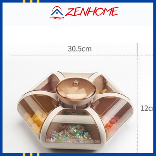 Khay đựng bánh kẹo hộp đựng mứt tết hình cánh sen 6 cánh tự bung cao cấp mẫu mới nhất