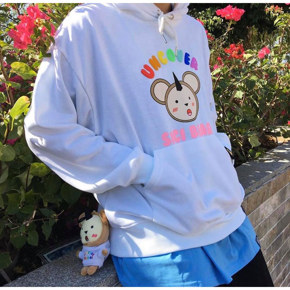 Áo hoodie Sici Uncover trắng đen nam nữ unisex - Gin store