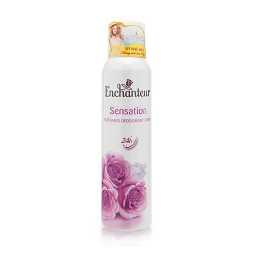 Xịt khử mùi toàn thân hương nước hoa Enchanteur Sensation 150ml