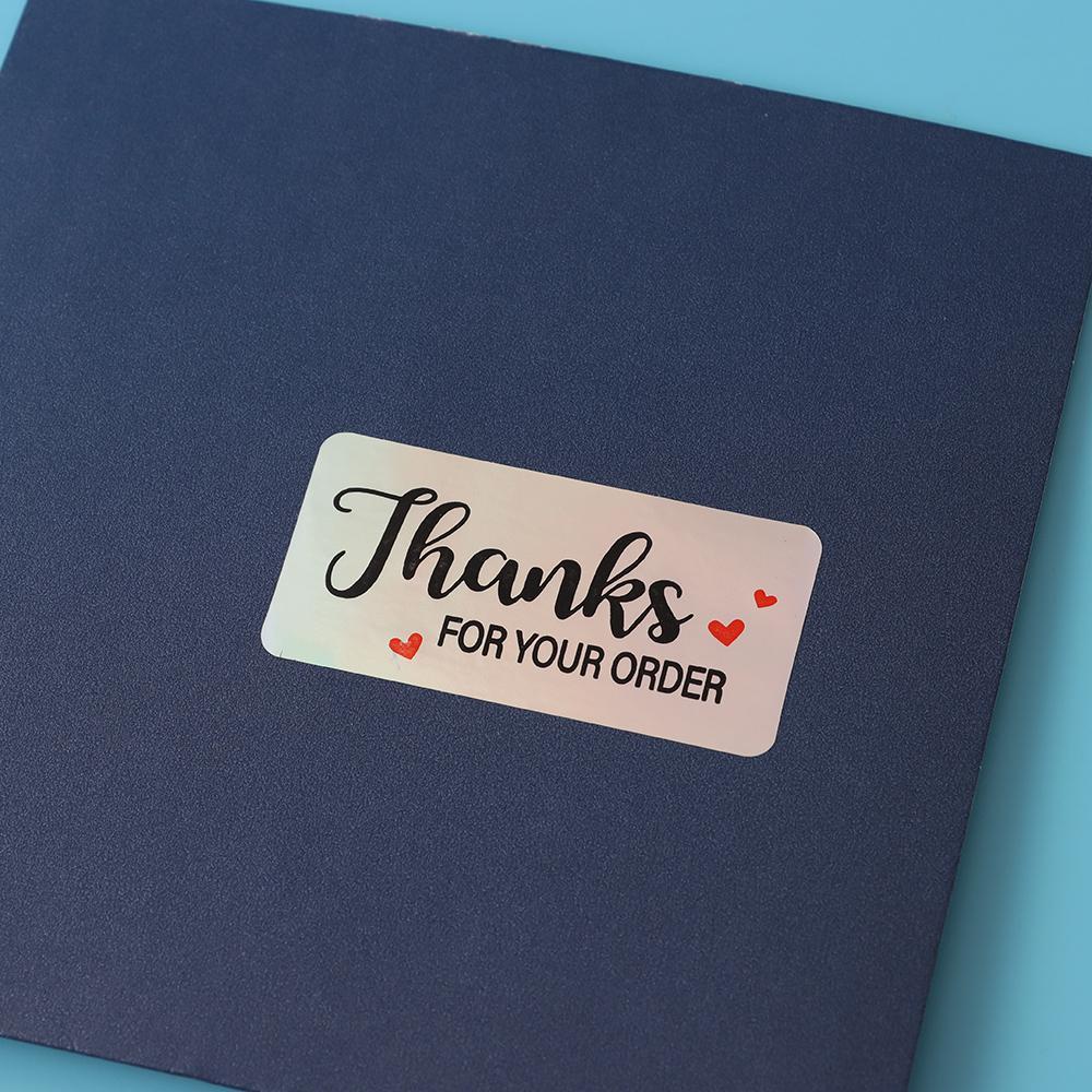 Cuộn 120 Miếng Dán Trang Trí In Chữ Thank You Độc Đáo Sáng Tạo