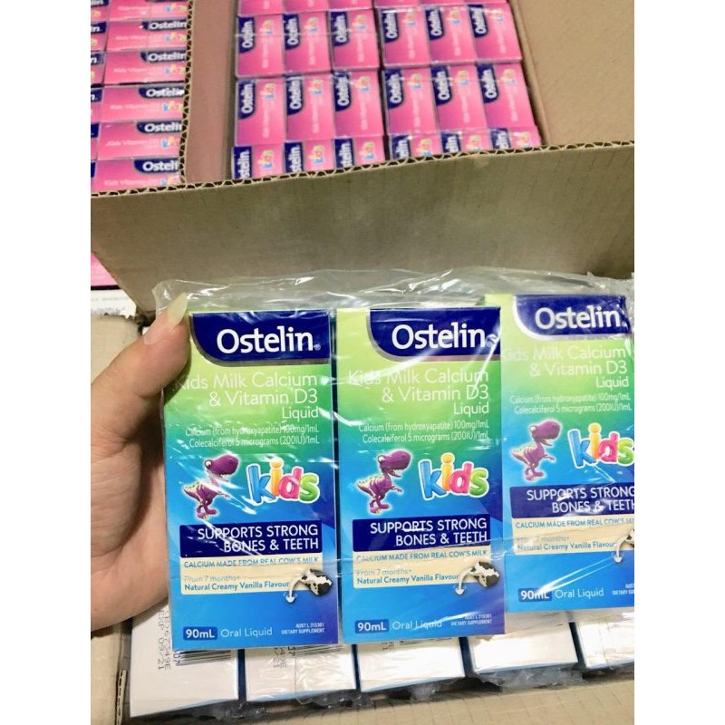 Ostelin Kid Milk Calcium &amp; Vitamin D3 Liquid, Canxi Ostelin, Canxi Ostelin Nước,thực phẩm bổ sung cho bé ÚC