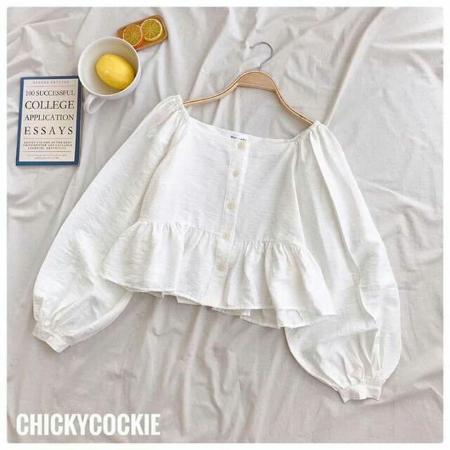 🌸 BabyDoll Trắng Tay Phồng 🌸