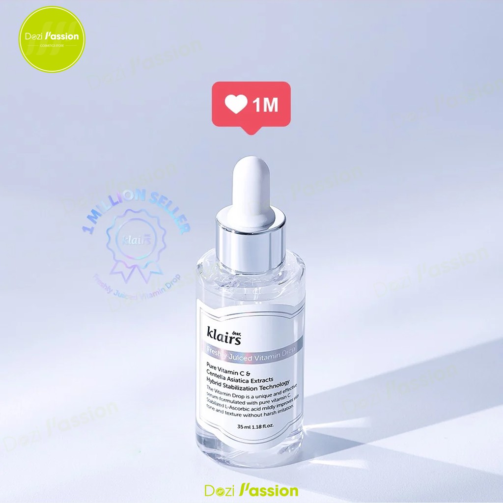 Serum Tinh Chất Klairs Vitamin C Trắng Da, Mờ Thâm Nám - Klairs Freshly Juiced Vitamin Drop Serum 35ml