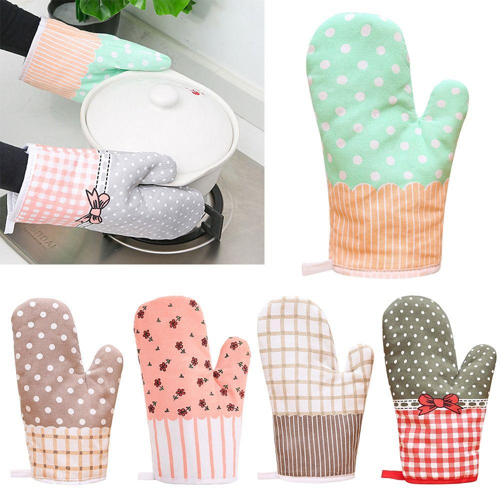 Găng tay lò nướng KUNHEV bằng cotton chống bỏng tiện dụng cho nhà bếp