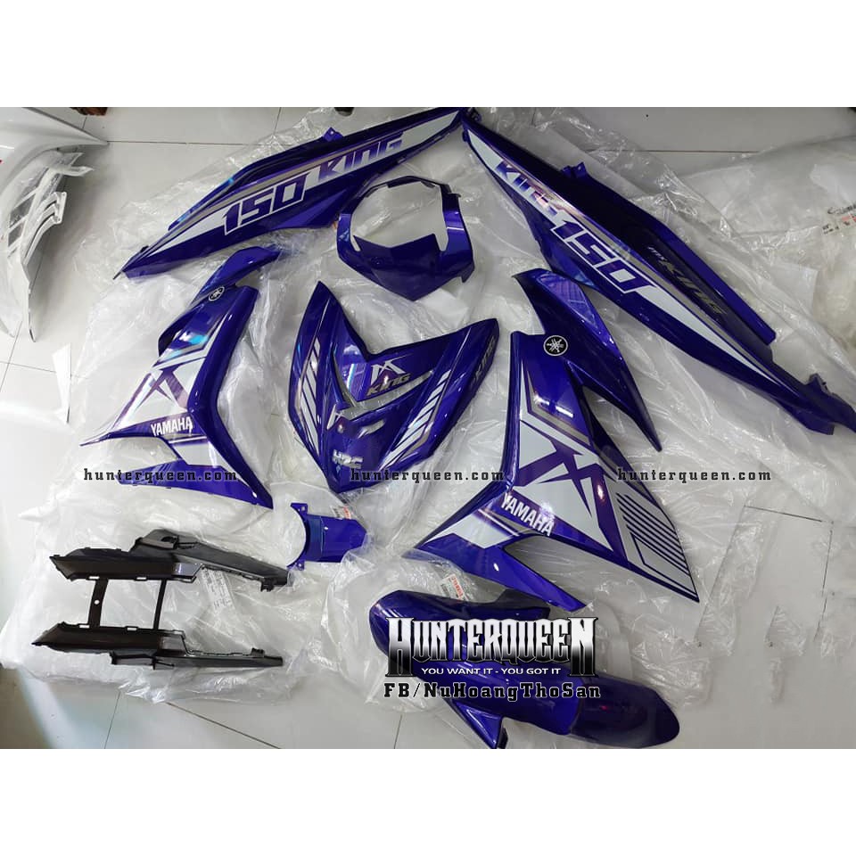 Tem Exciter 150, MX nhọn. Xe xanh GP, tem bạc. Chỉnh sửa theo yêu cầu. Sắc nét, bền màu, chống nước