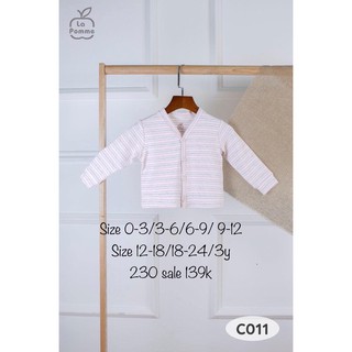 Lapome sale-áo cadigan kẻ lapome sale