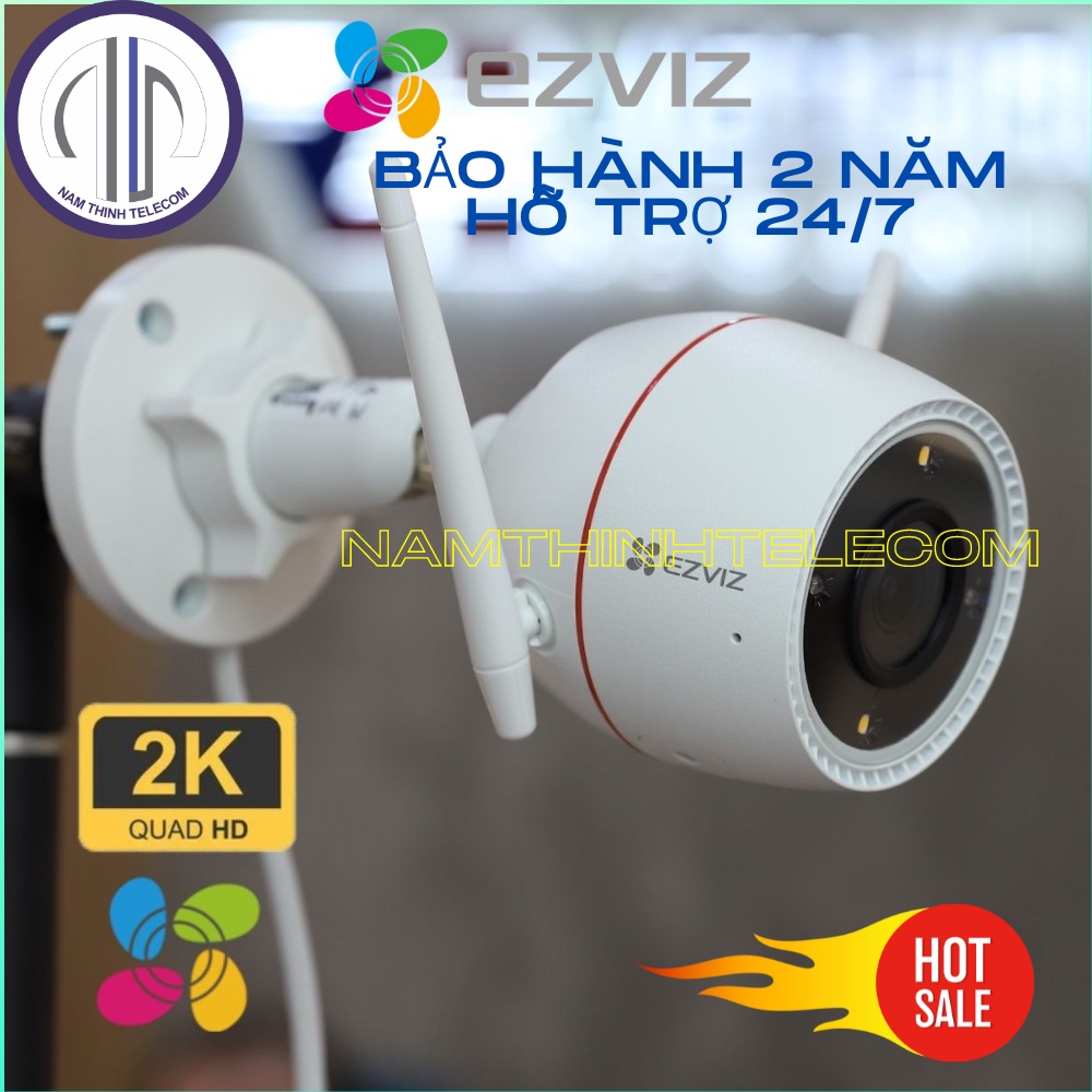 Camera chống trộm EZVIZ C3TN có màu ban đêm, âm thanh 2 chiều, đèn và còi báo chính hãng
