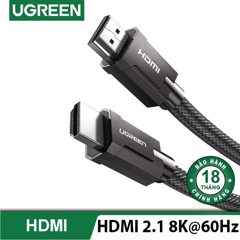 Ugreen 70319, 70321 - Cáp HDMI 2.1 dài 1m hỗ trợ phân giải ULTRA HD 8K@60Hz 48Gbps ✔HÀNG CHÍNH HÃNG ✔