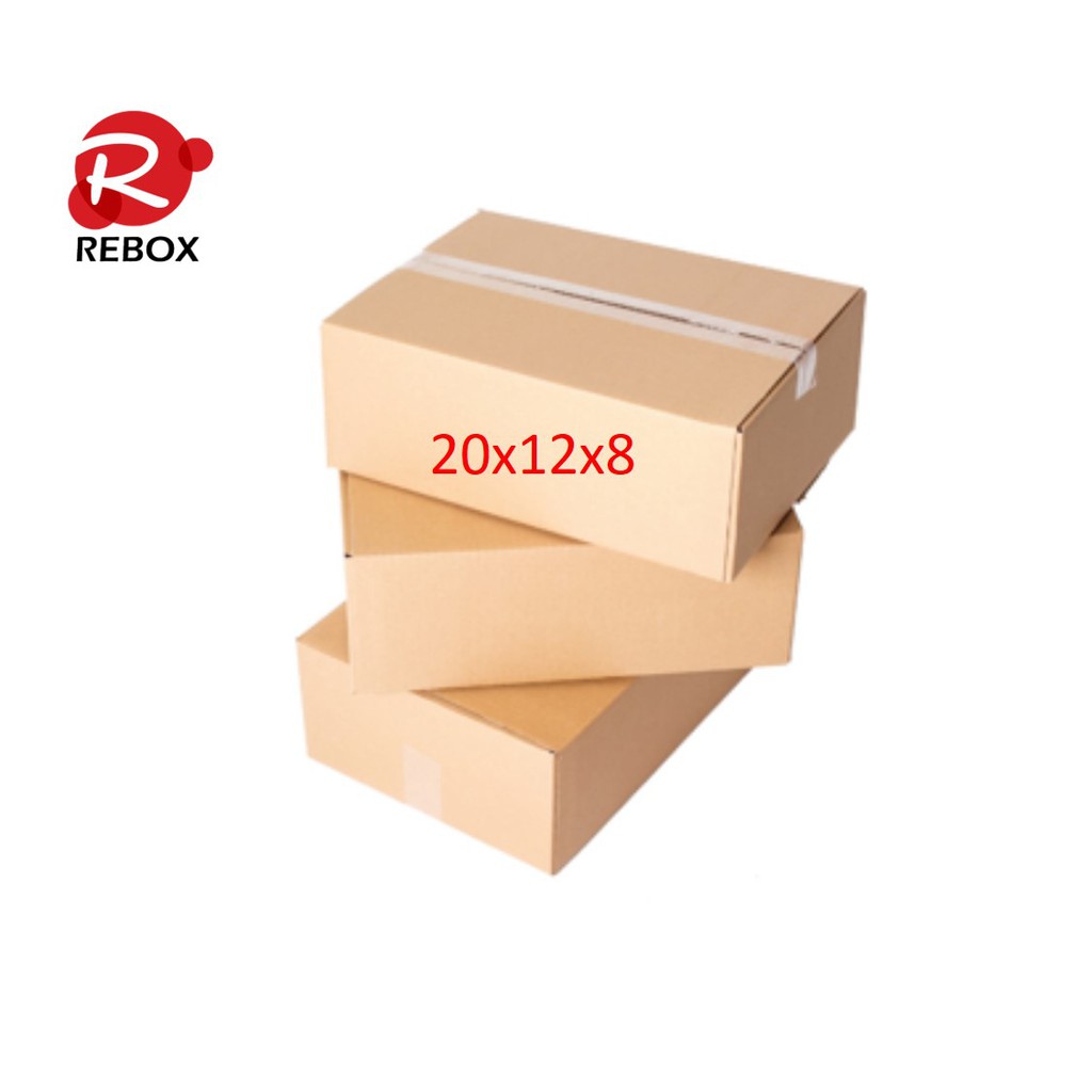 Hộp 20x12x8 - Combo 25 hộp carton đóng hàng siêu cứng