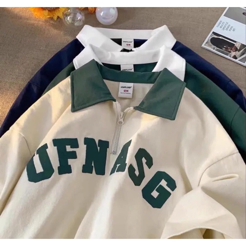 [ Rẻ vô địch ] Áo polo tay lỡ dáng rộng unisex - UFN